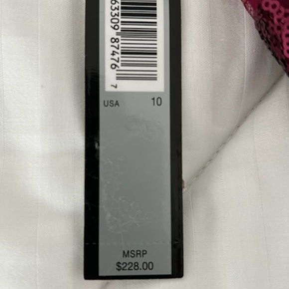 Tahari Formal-Evening Dress, Sequin,  Fuchsia  / Magenta, NWT Size 10 - Picture 6 of 8